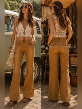 Marc Jacobs vintage Y2K retro hippie 70’s flare pants Sz 8